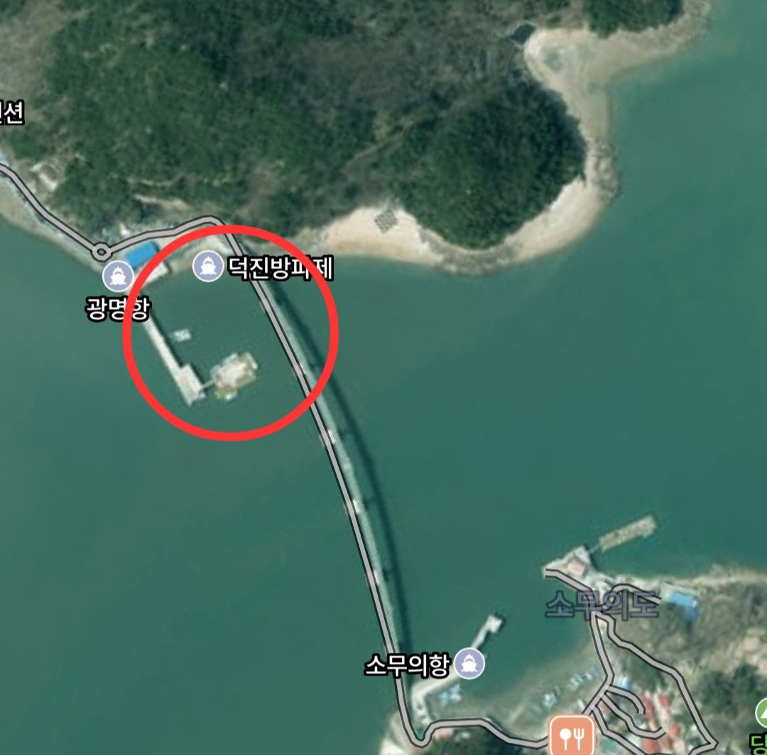 영종도 광명항 진입 위치 지도